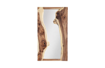 River Mirror, Chamcha Wood, Natural - Maison Vogue