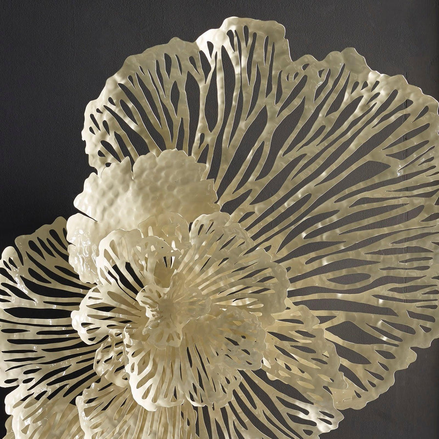 Flower Wall Art Ivory, MD - Maison Vogue