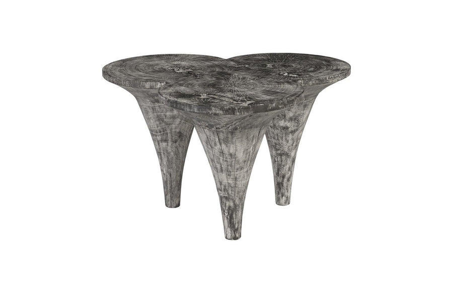 Marley Coffee Table Chamcha Wood, Grey Stone Finish - Maison Vogue