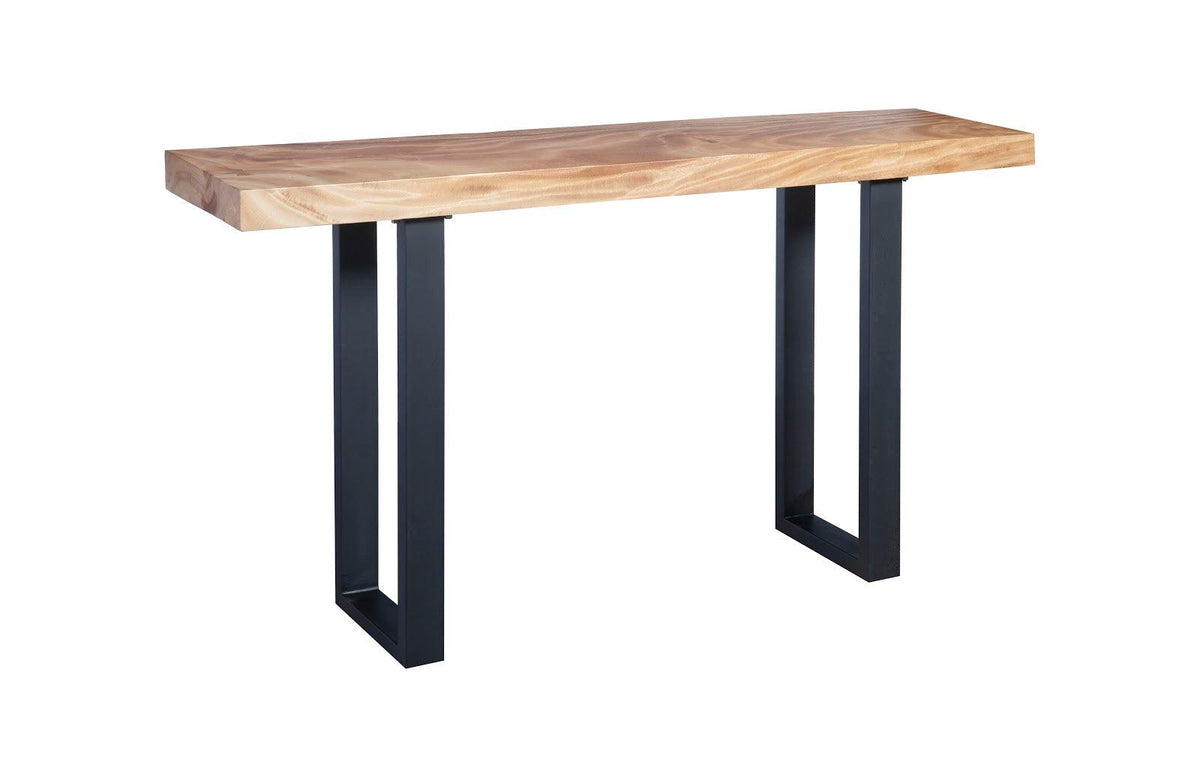 Origins Straight Edge Console Table Metal U Legs, Matte, Black - Maison Vogue