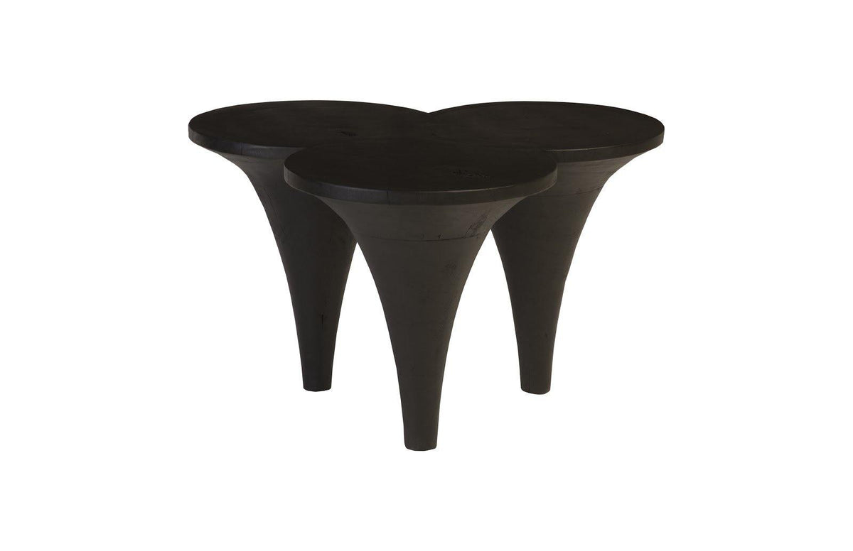 Marley Coffee Table Chamcha Wood, Burnt Finish - Maison Vogue
