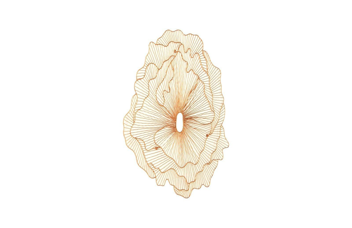 Poppy Flower Wall Art Copper, LG - Maison Vogue