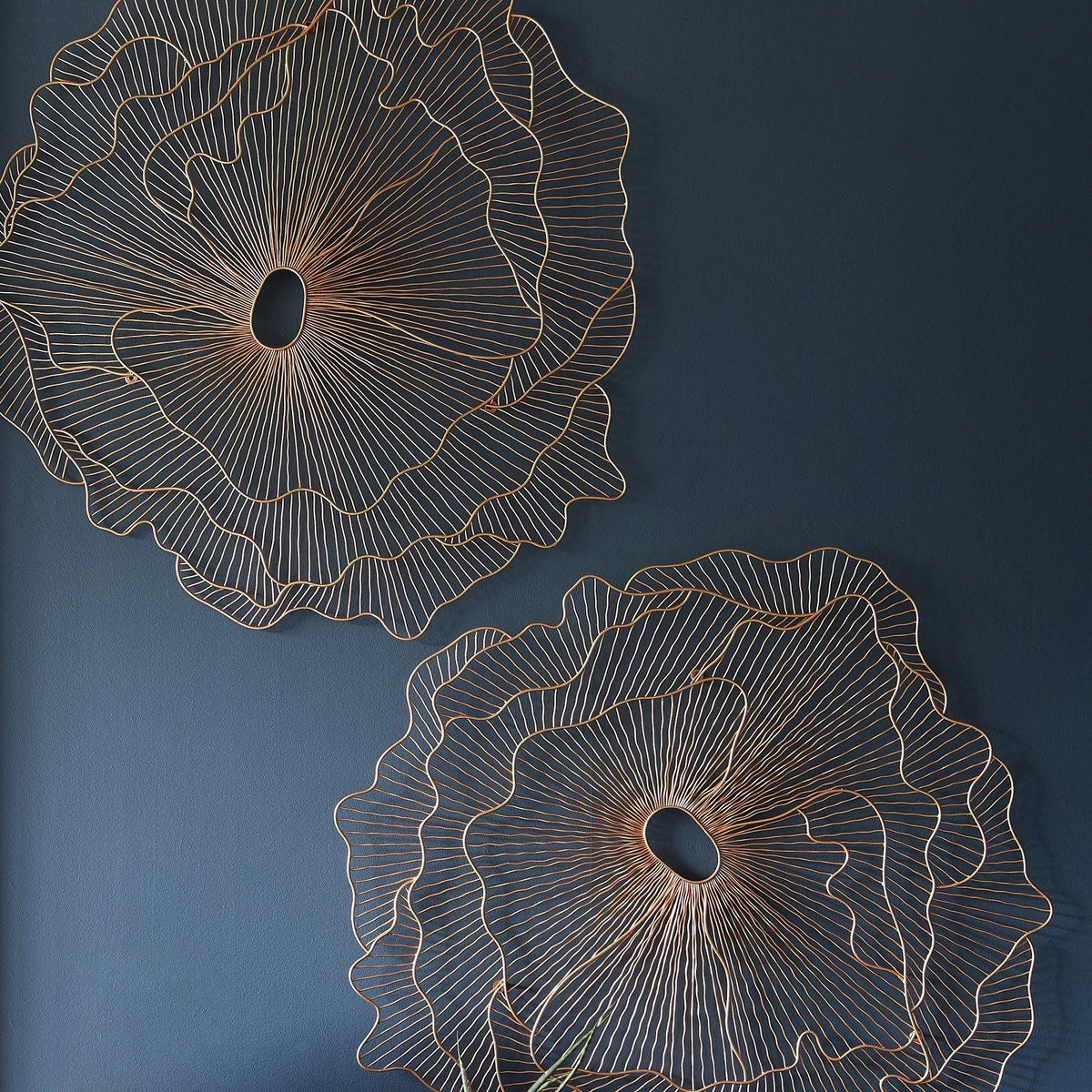 Poppy Flower Wall Art Copper, LG - Maison Vogue