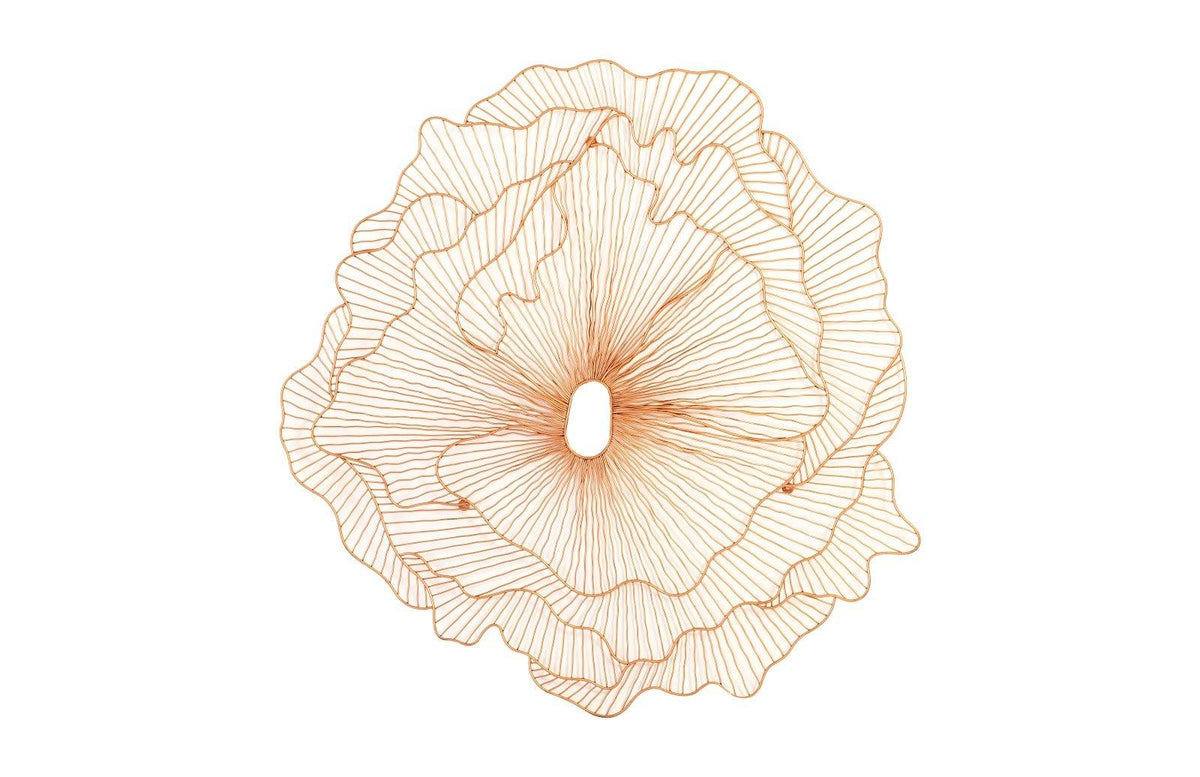 Poppy Flower Wall Art Copper, LG - Maison Vogue