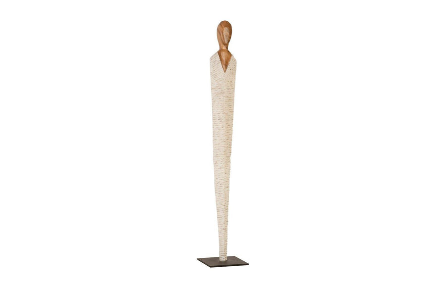 Vested Female Sculpture Large, Chamcha, Natural, White, Gold - Maison Vogue