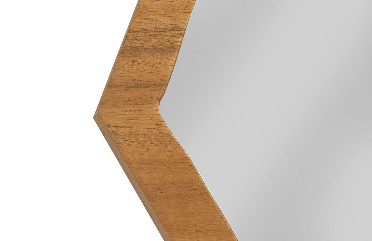Diamond Chamcha Wood Mirror MD, Natural - Maison Vogue