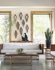Diamond Chamcha Wood Mirror MD, Natural - Maison Vogue