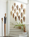 Diamond Chamcha Wood Mirror MD, Natural - Maison Vogue