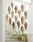 Diamond Chamcha Wood Mirror MD, Natural - Maison Vogue
