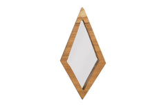 Diamond Chamcha Wood Mirror MD, Natural - Maison Vogue