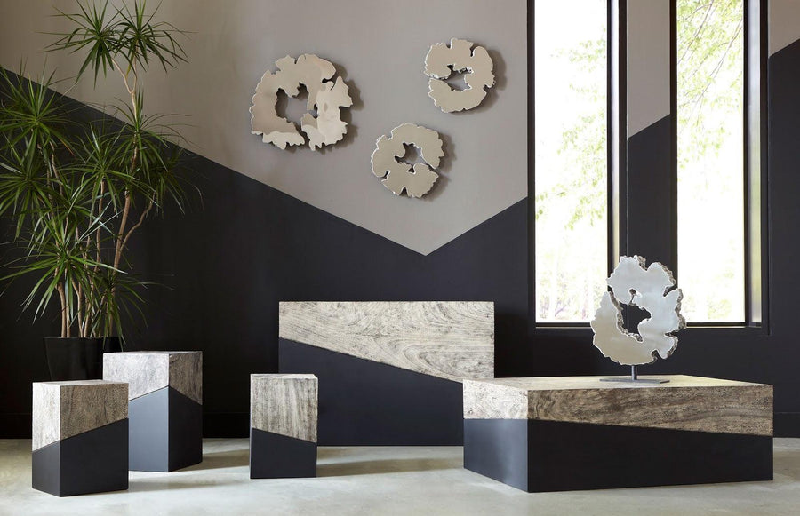 Geometry Medium Gray Side Table - Maison Vogue