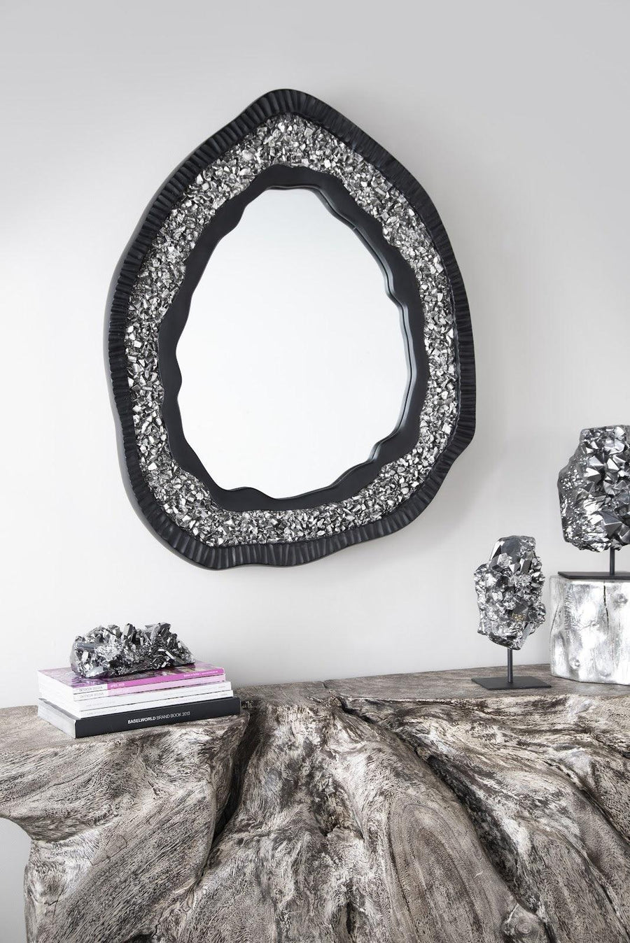 Geode Silver Mirror - Maison Vogue