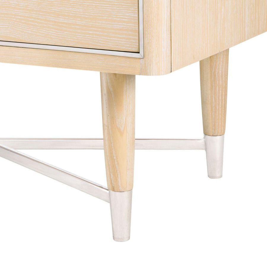 Adrian 2-Drawer Side Table, Wheat - Maison Vogue