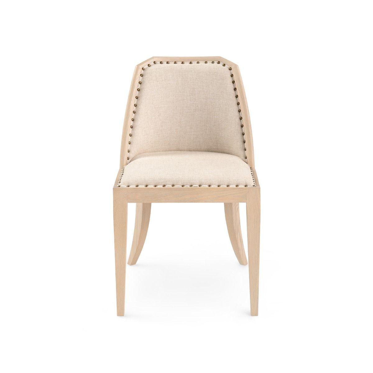 Aria Side Chair, Bleached Cerused Oak - Maison Vogue
