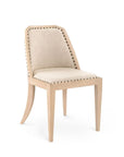 Aria Side Chair, Bleached Cerused Oak - Maison Vogue