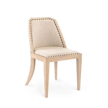 Aria Side Chair, Bleached Cerused Oak - Maison Vogue