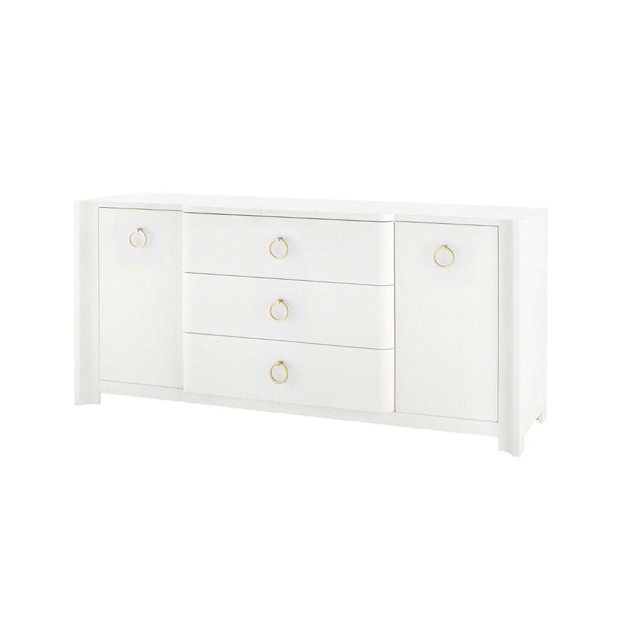 Audrey 3-Drawer & 2-Door Cabinet, White - Maison Vogue