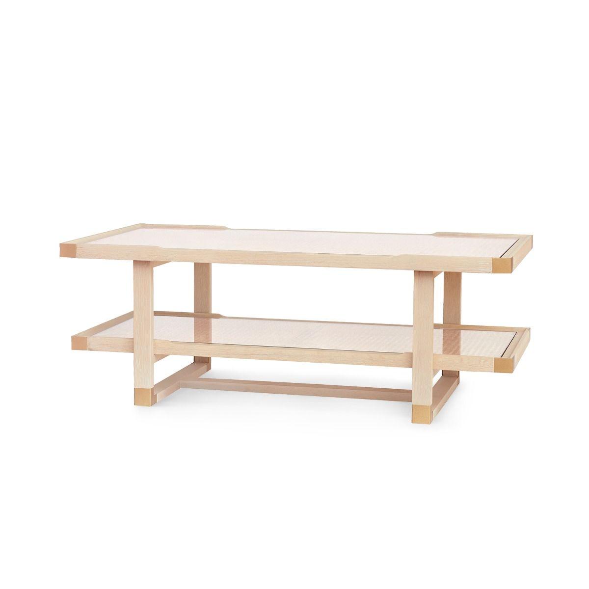 Austin Coffee Table, Bleached Cerused Oak - Maison Vogue