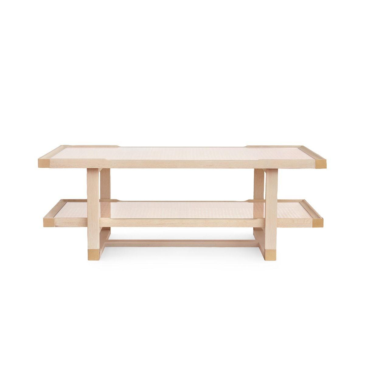 Austin Coffee Table, Bleached Cerused Oak - Maison Vogue