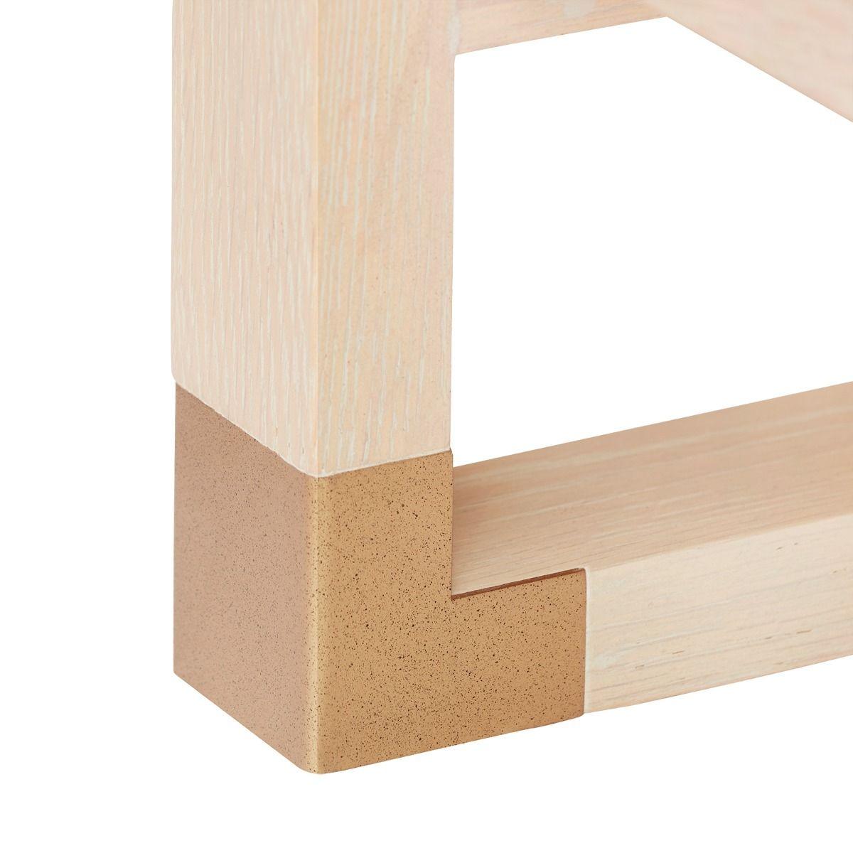 Austin Coffee Table, Bleached Cerused Oak - Maison Vogue