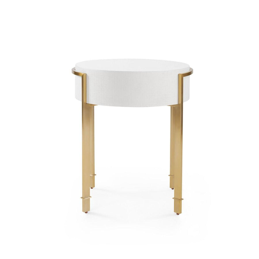BODRUM SIDE TABLE, WHITE - Maison Vogue