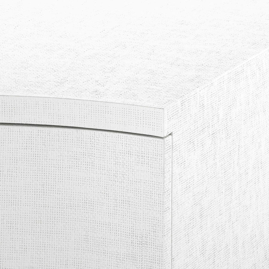BARDOT 3-DRAWER SIDE TABLE, WHITE - Maison Vogue