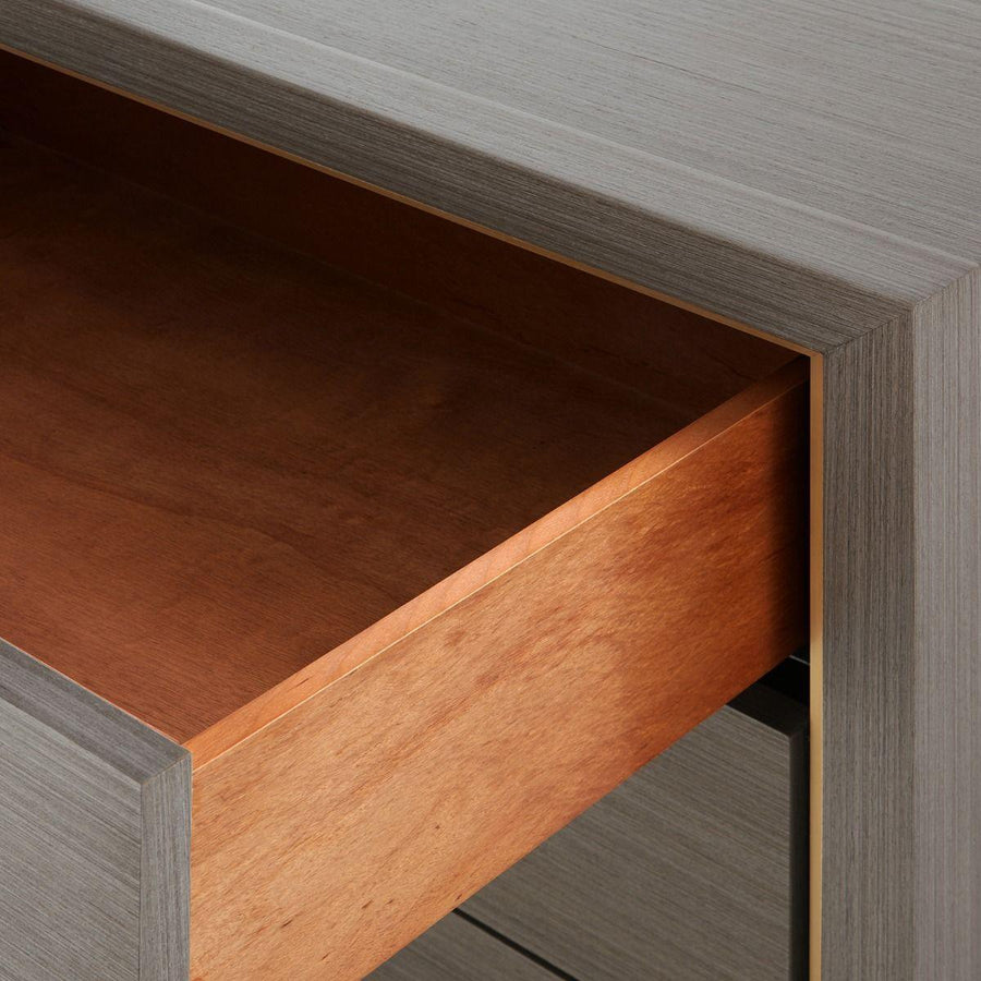 Blake 3-Drawer Side Table, Taupe Grey - Maison Vogue