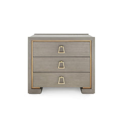 Blake 3-Drawer Side Table, Taupe Grey - Maison Vogue