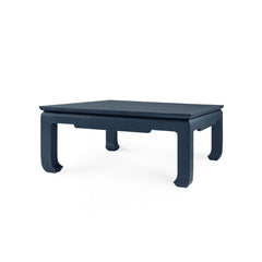 Bethany Large Square Coffee Table, Navy Blue - Maison Vogue