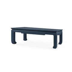 Bethany Large Rectangular Coffee Table. Navy Blue - Maison Vogue