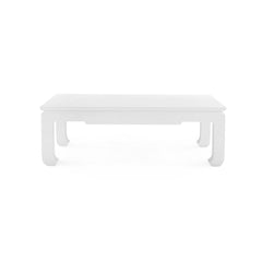 Bethany Large Rectangular Coffee Table, White - Maison Vogue
