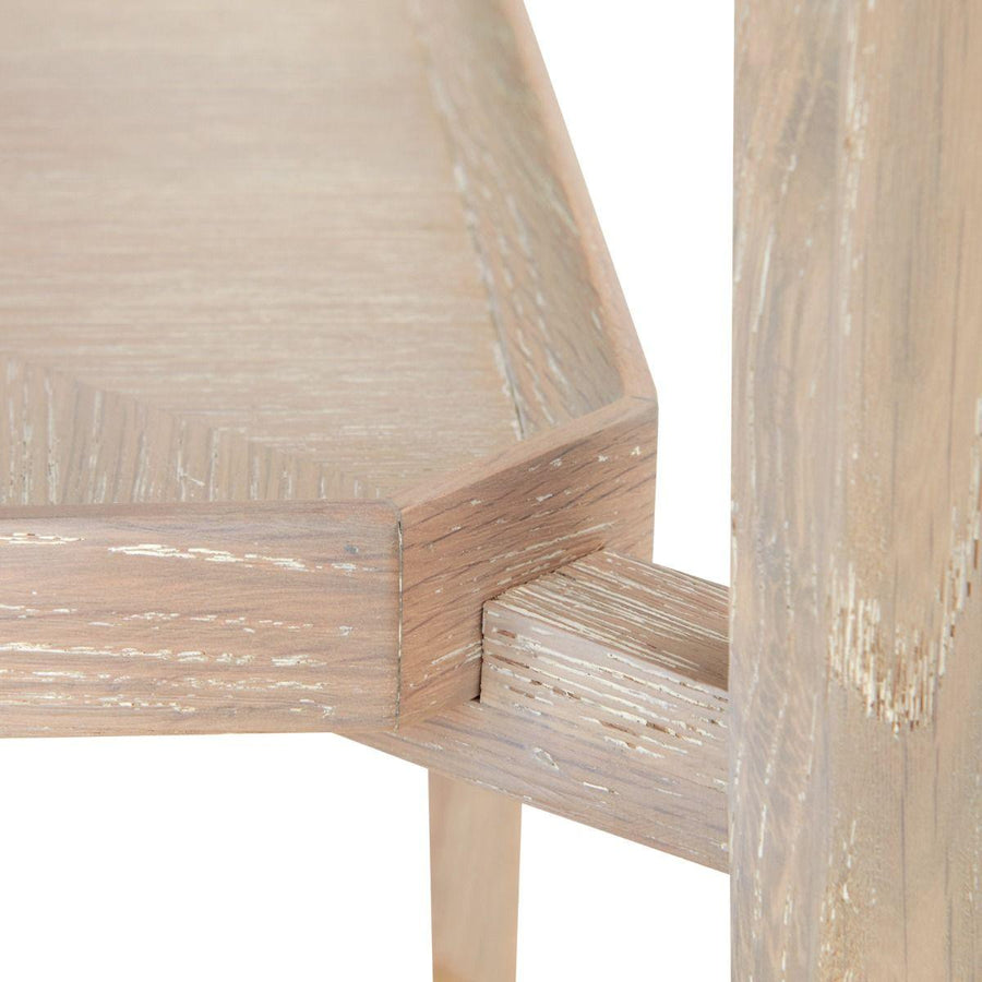 Bertram Side Table, Bleached Cerused Oak - Maison Vogue