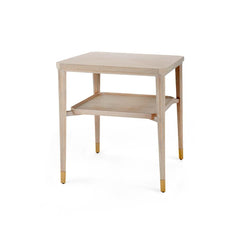 Bertram Side Table, Bleached Cerused Oak - Maison Vogue