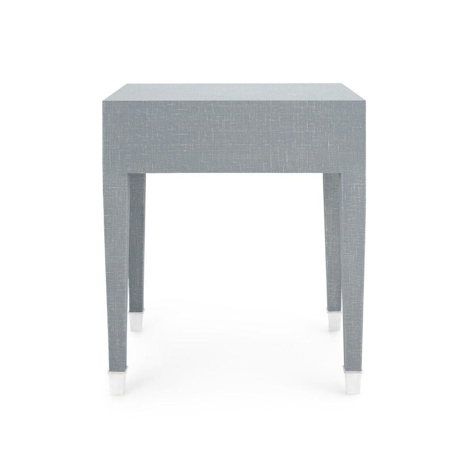 Claudette 1-Drawer Side Table, Grey & Nickel - Maison Vogue