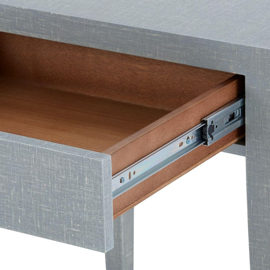 Claudette 1-Drawer Side Table, Grey & Nickel - Maison Vogue