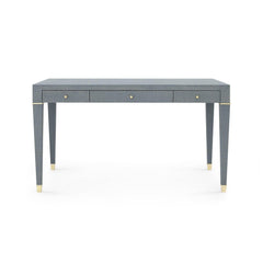 Claudette Desk, Gray & Brass - Maison Vogue