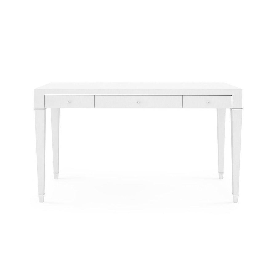 Claudette Desk, White & Nickel - Maison Vogue