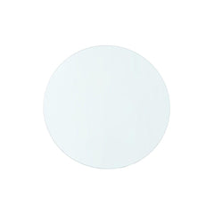 Claudette 1-Drawer Round Side Table, Glass Top, Clear - Maison Vogue