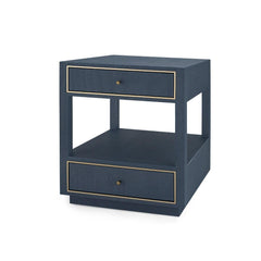 CARMEN 2-DRAWER SIDE TABLE, NAVY BLUE - Maison Vogue