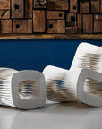 Seat Belt Ottoman, White - Maison Vogue