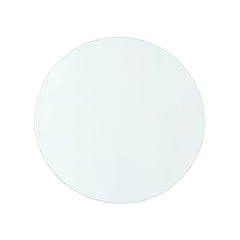 Dakota Round Coffee Table Glass Top, Clear - Maison Vogue
