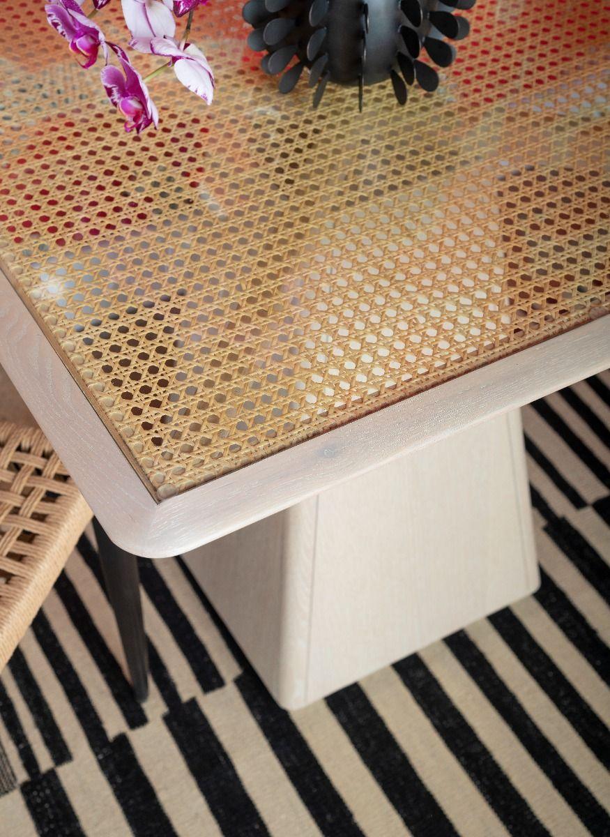 Alma Center/Dining Table, Bleached Cerused Oak - Maison Vogue