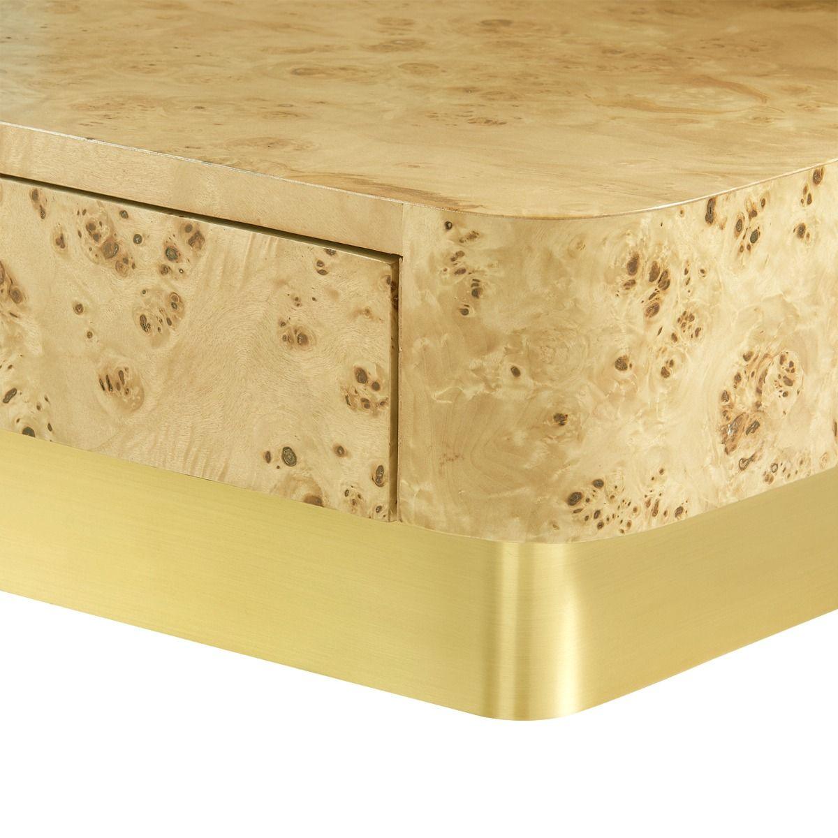 EMIL 2-DRAWER SIDE TABLE, BURL - Maison Vogue