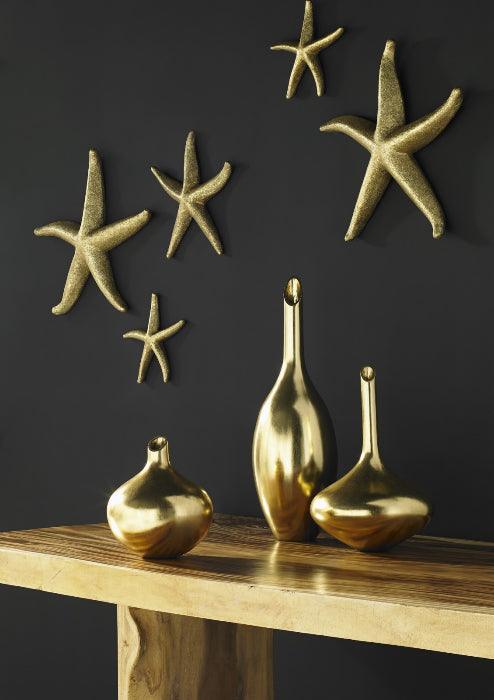 Starfish, Gold Leaf, Set of 4, MD - Maison Vogue
