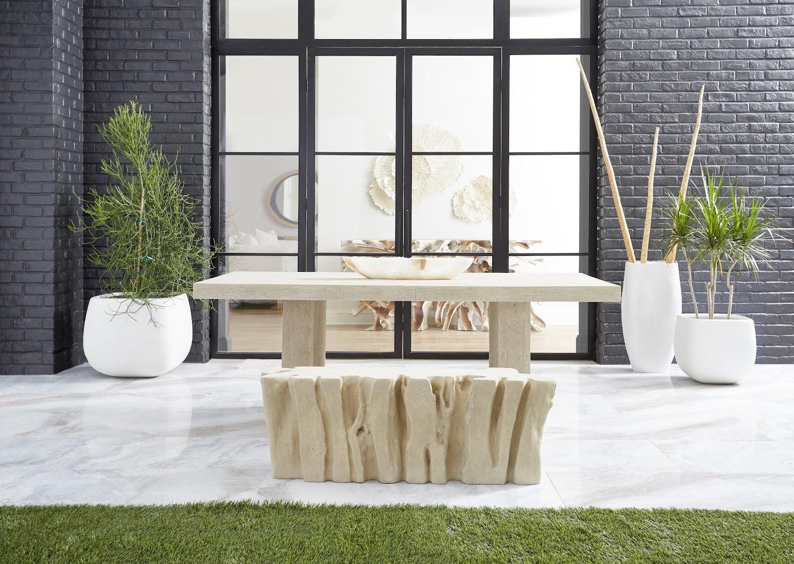 Freeform Roman Stone Root Bench – Maison Vogue