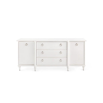 Fairfax 3-Drawer 2-Door Cabinet, White - Maison Vogue
