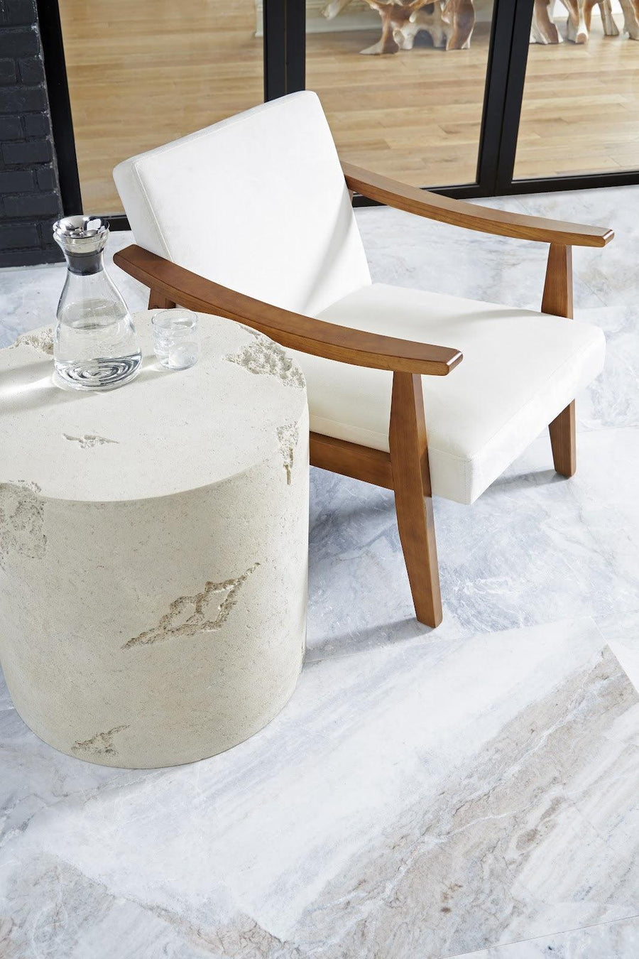 Roman Stone Formation Side Table - Maison Vogue