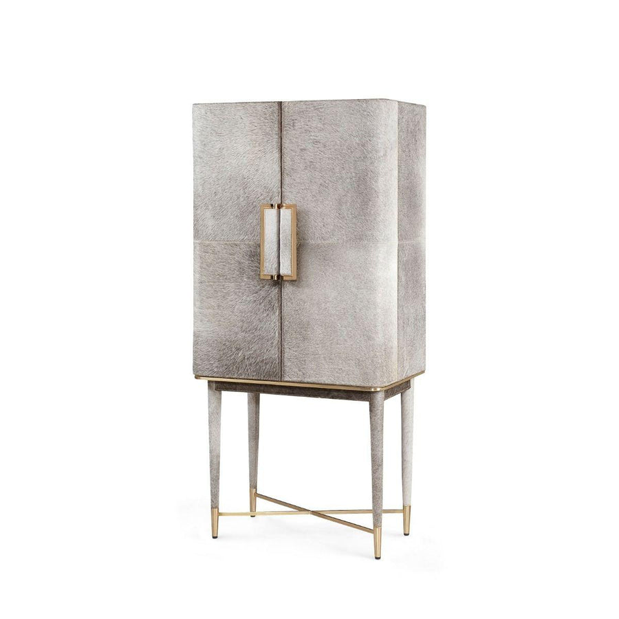 Florian Tall Bar Cabinet, Grey - Maison Vogue