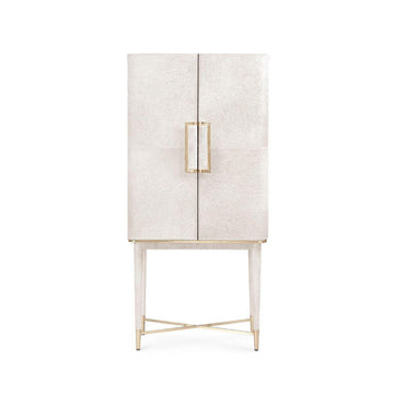 Florian Tall Bar Cabinet, White - Maison Vogue