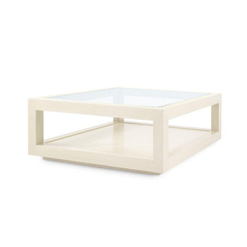 GAVIN LARGE SQUARE COFFEE TABLE, BLANCHED OAK - Maison Vogue